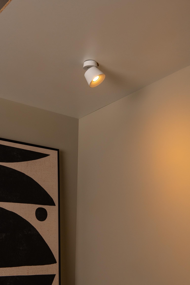 Lucide TRIGONO - Stropné bodové svietidlo - Ø 10,5 cm - 1xGU10 - Biele